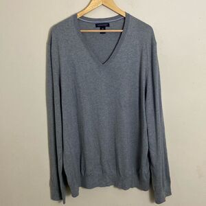 Banana Republic Silk Cotton Cashmere V-neck Sweater sz XXL Soft Career Preppy